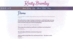 Desktop Screenshot of kirstybromley.com